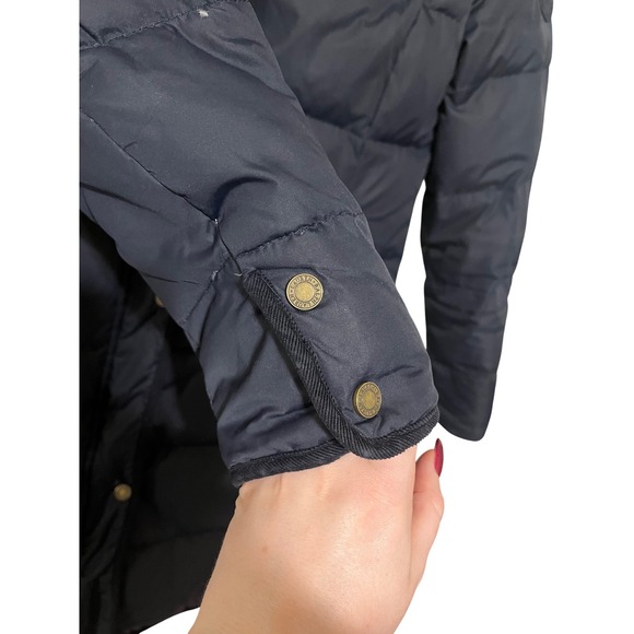 LRL Ralph Lauren Women's Down Coat Puffer Jacket Warm Hood Winter Parka Blue S - Picture 6 of 16